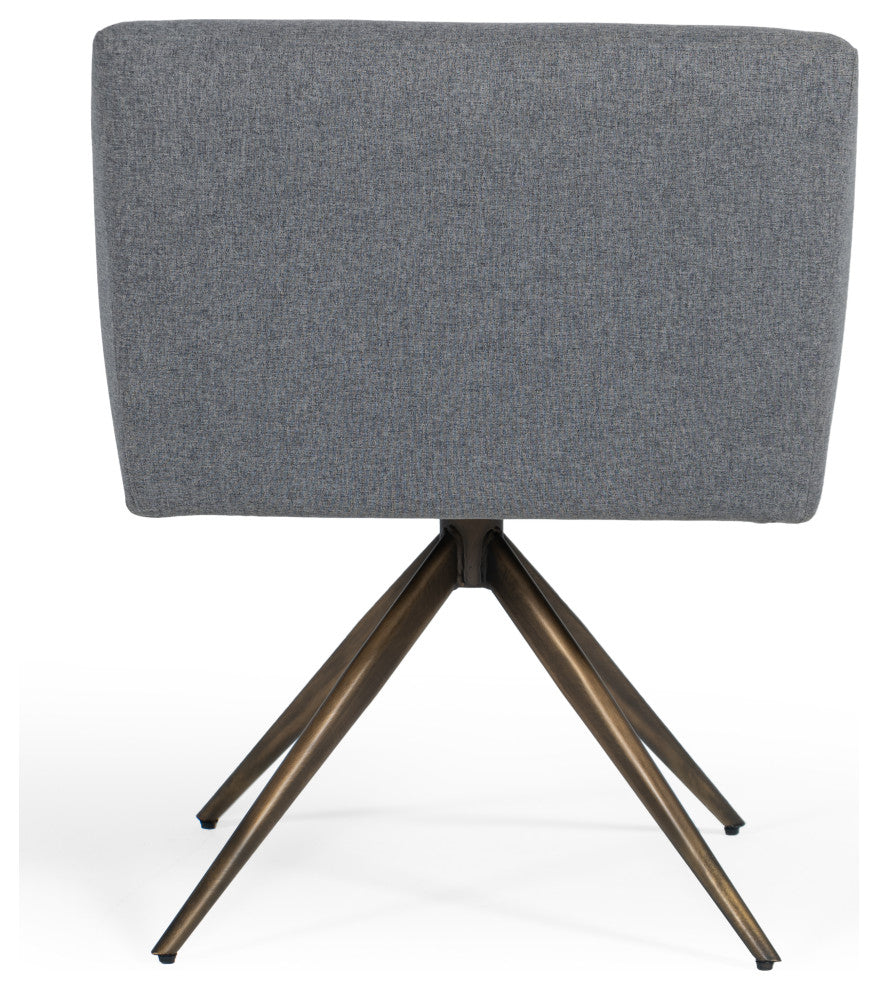 Modrest Riaglow Contemporary Dark Grey Fabric Dining Chair