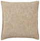 Jaipur Living Enya Solid Brown/Cream Down Pillow 22" Square