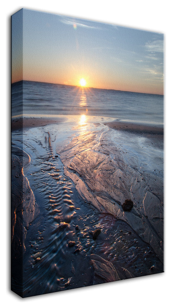 Low Tide Ravine Coastal Landscape Photo Canvas Wall Art Print, 12" X 16"