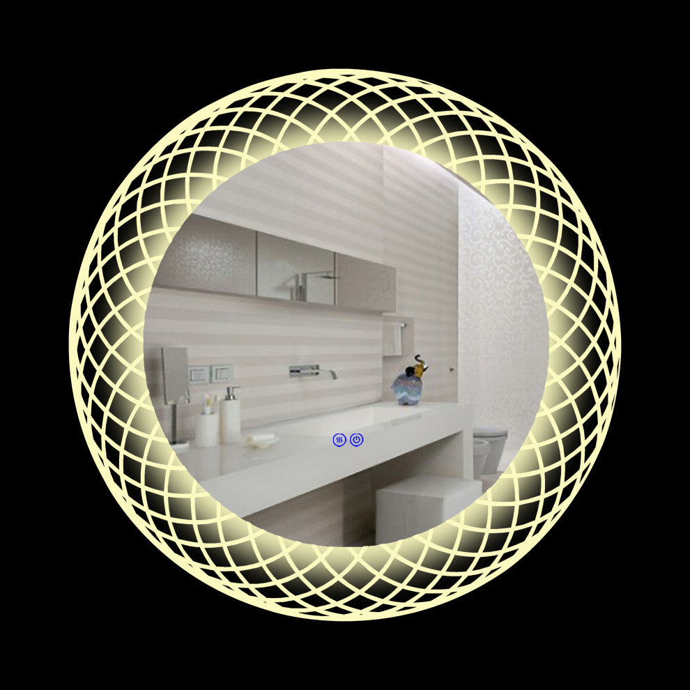 Luminosity Back Lit Round Touchscreen Led Mirror 30" Wide