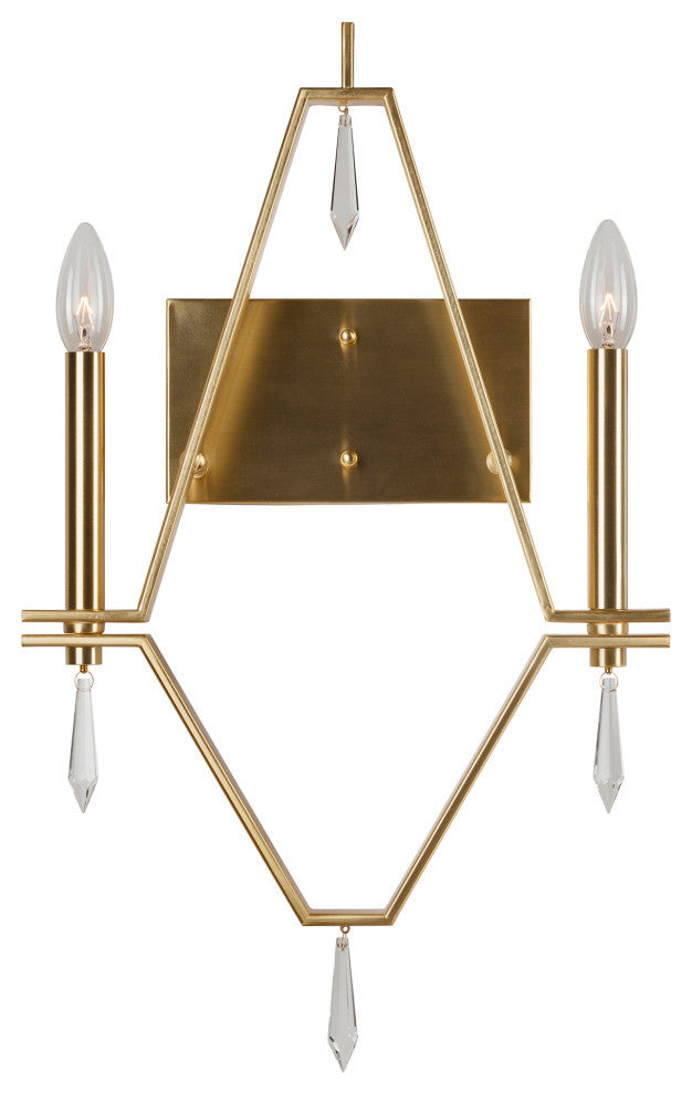 2-Light ADA Wall Sconce, Soft Gold