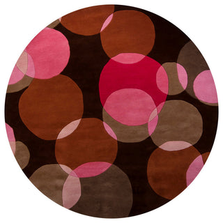 Avalisa Contemporary Area Rug, Pink, 7'9" Round