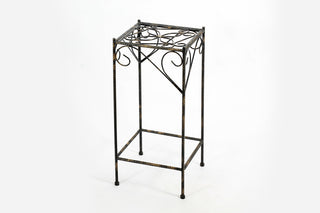 26.18" Large Celtic Clover Square Cast-Iron Plant Stand