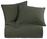 Stonewashed Cotton Canvas Coverlet Set, 3 Piece, Duffle Bag, King