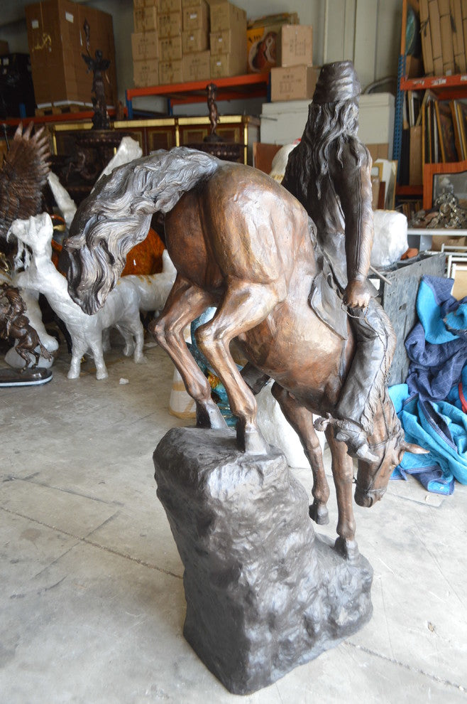 Mountain Man, Giant, By Remington Bronze Statue -  Size: 57"L x 221"W x 71"H.