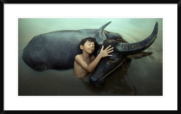 "Peaceful" Framed Digital Print by Fahmi Bhs, 38x23"