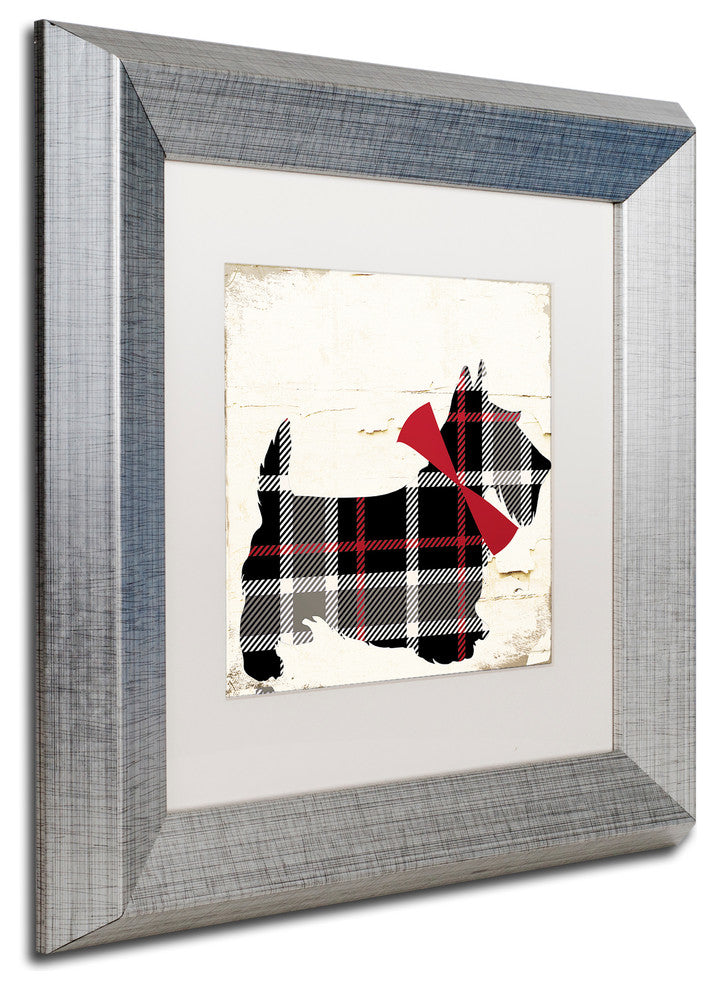 Color Bakery 'Scotty II' Matted Framed Art, Silver Frame, White Mat, 11x11