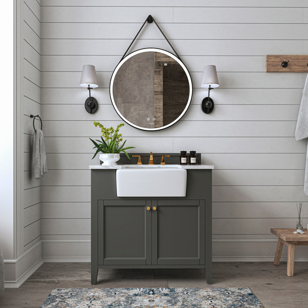Adeline Vanity Set, Sapphire Gray, 36", Single Sink