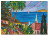 'Three Sails on the Pacific' Canvas Art by Manor Shadian