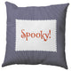 Halloween Spooky Ticking Accent Pillow, Navy, 16"x16"