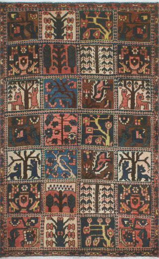 Vintage Distressed Joaquin Navy/Brown Rug, 4'0x6'7