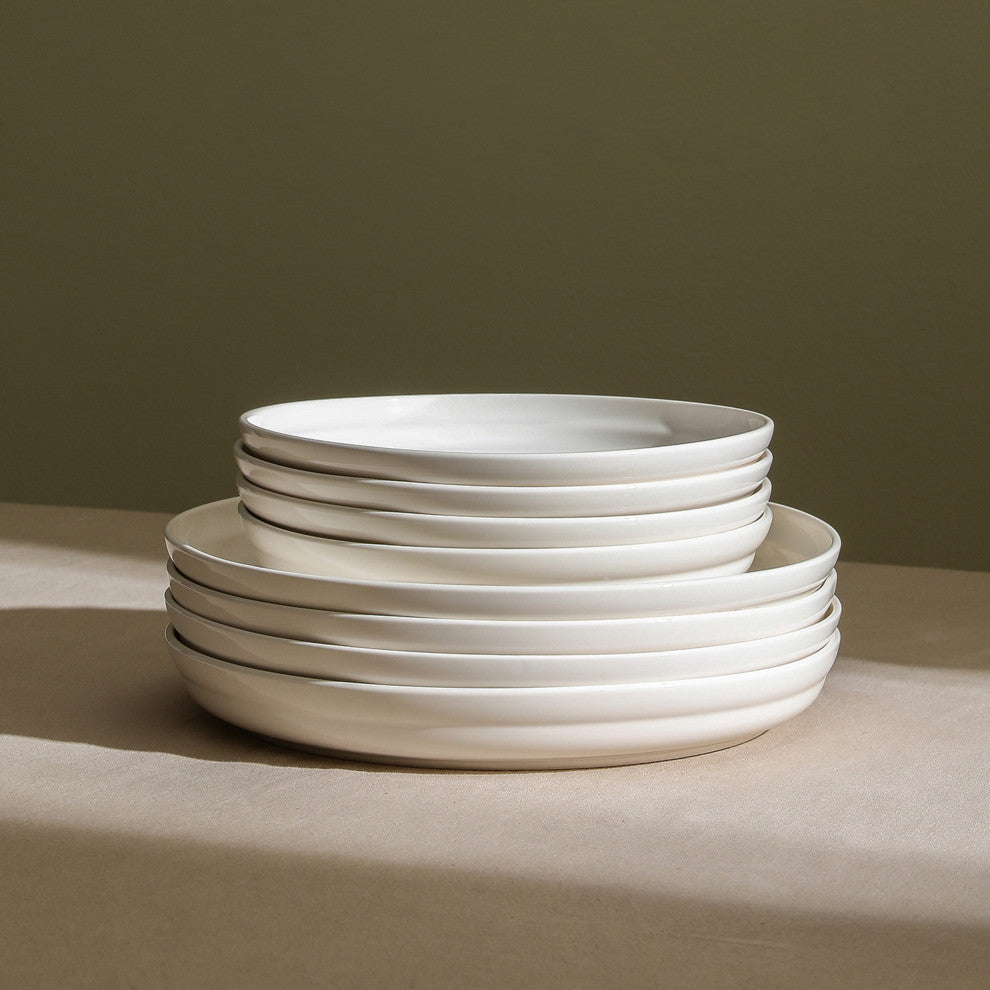 Stone Lain Virtuo Porcelain Salad Plate Set of 4, White