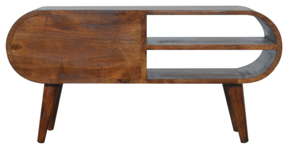 Chestnut Circular Media Unit