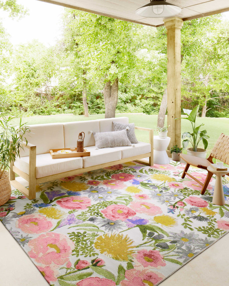 Loloi II Botanical Ivory/Multi 5'3"x7'8" Area Rug