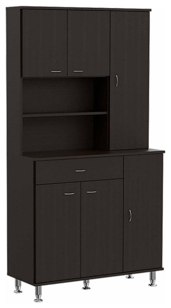 Kitchen Pantry Piacenza, Kitchen, Black