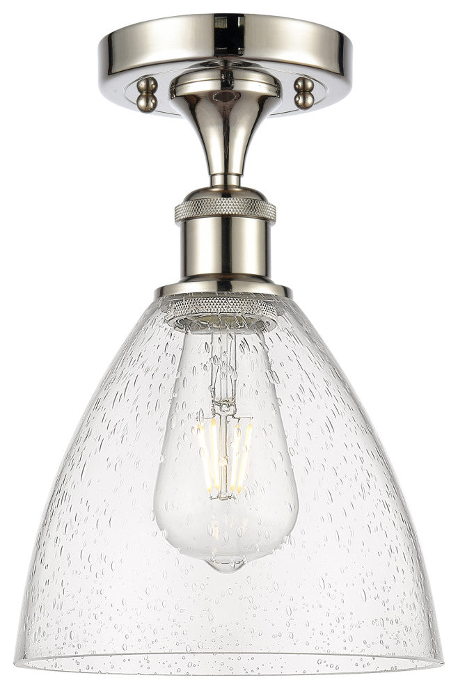 Innovations 516-1C-PN-GBD-754 1 Light Semi-Flush Mount, Polished Nickel