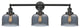 Bell 3-Light 32" Bath Vanity Light, LED, Matte Black, Plated Smoke