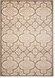 8 x 11 Cream and Beige Trellis Indoor Outdoor Area Rug