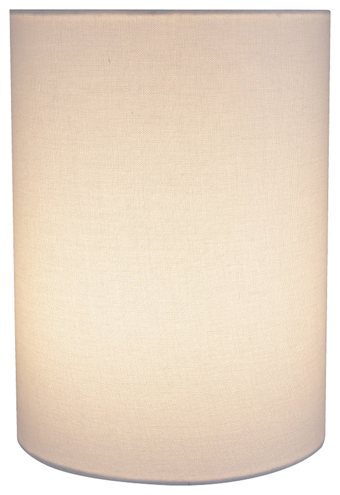 31261 Drum Shaped Spider Lamp Shade, White, 8" wide, 8"x8"x11"