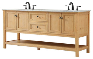Home Living 22" Transitional Natural Wood-Light Bathroom Vanity