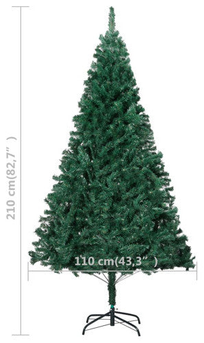 vidaXL Christmas Tree Artificial Tree with Stand and Thick Branches Green PVC
