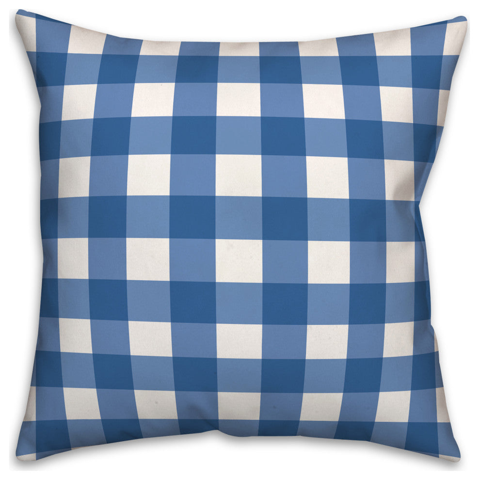 Land of the Free Buffalo Check 18x18 Spun Poly Pillow