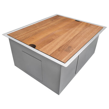 Ruvati RVH8307 21" Stainless Steel Workstation Single Bowl Bar Prep Sink