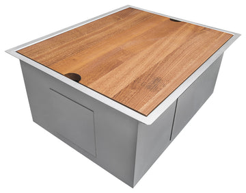Ruvati RVH8307 21" Stainless Steel Workstation Single Bowl Bar Prep Sink