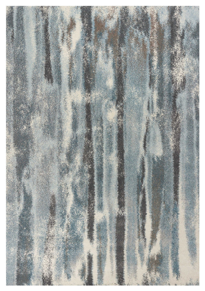 3' X 5' Teal Abstract Area Rug