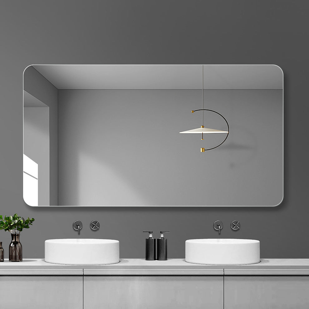39 inches Rectangular Frameless Wall Mounted Bath Vanity Mirror
