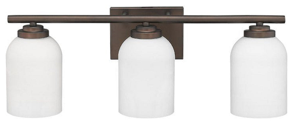 3 Light Dimmable Vanity Light in Bronze