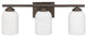 3 Light Dimmable Vanity Light in Bronze