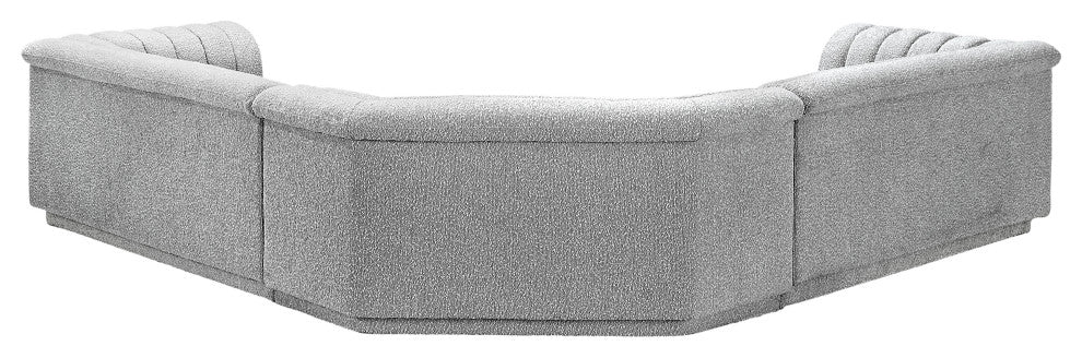 Cascade Upholstered Modular Sofa, Gray, Boucle Fabric, Corner Sectional