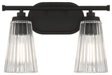 Chantilly Two Light Bathroom Vanity, Matte Black