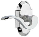 Cottage Plate With Manor Lever, Bright Chrome, Right-Handed