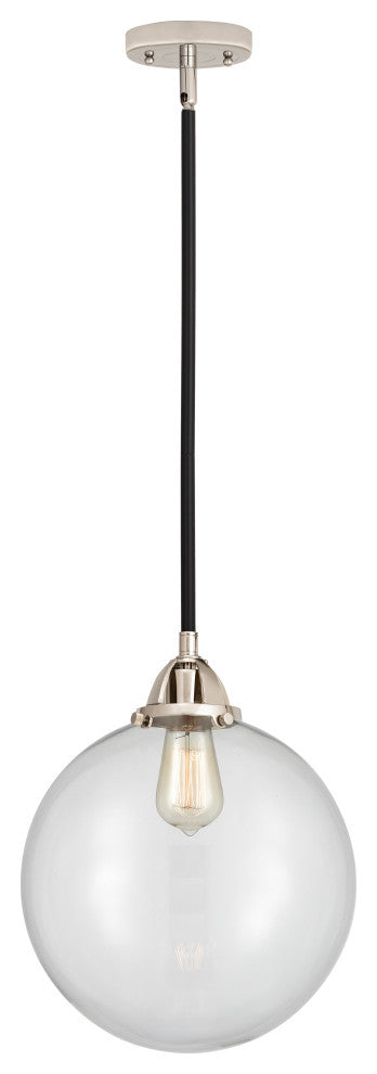 Beacon Mini Pendant, Black Polished Nickel, Clear, Clear