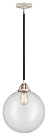 Beacon Mini Pendant, Black Polished Nickel, Clear, Clear