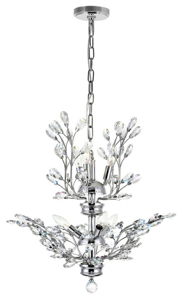 Ivy 6 Light Chandelier With Chrome Finish
