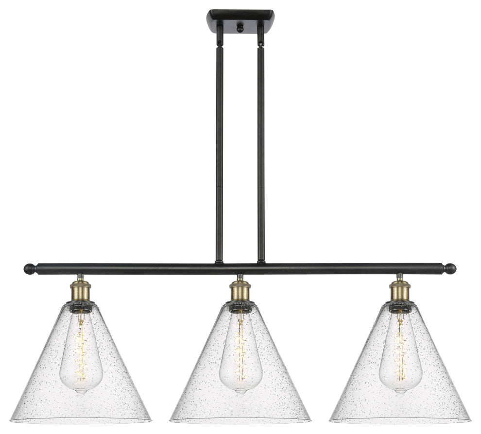 Innovations 516-3I-BAB-GBC-124-LED 3 Light Island Light, Black Antique Brass