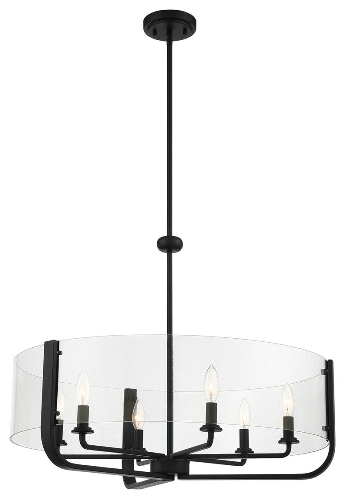 Transitional Chandelier, Black