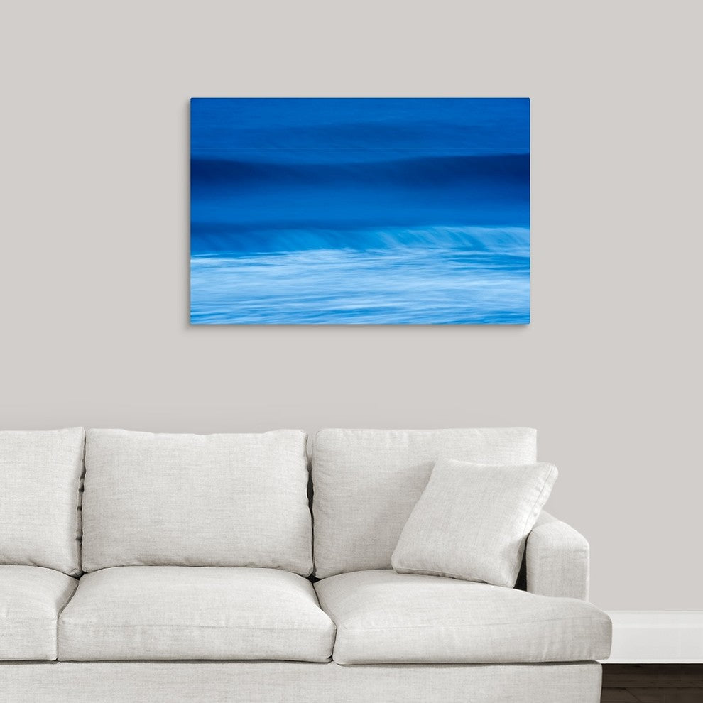 "Blue Waves" Wrapped Canvas Art Print, 36"x24"x1.5"