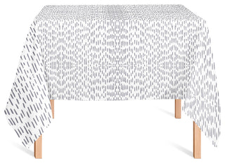 Dashes Dark Gray 58x58 Tablecloth