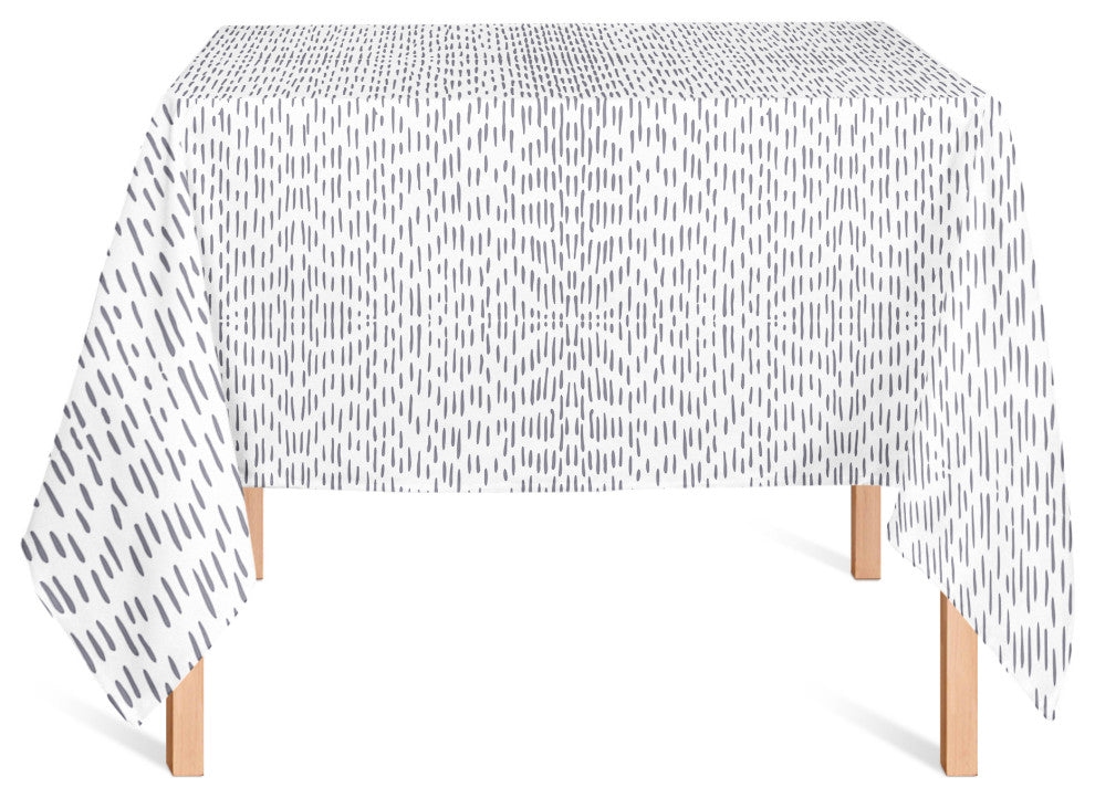 Dashes Dark Gray 58x58 Tablecloth