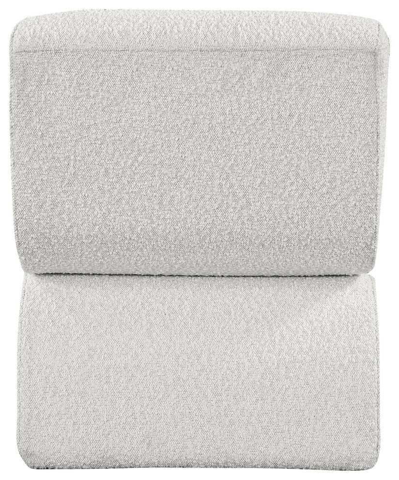 Desiree Boucle Fabric Upholstered Accent Chair, Cream