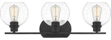 Quoizel PRUS8626MBK Three Light Bath, Matte Black Finish