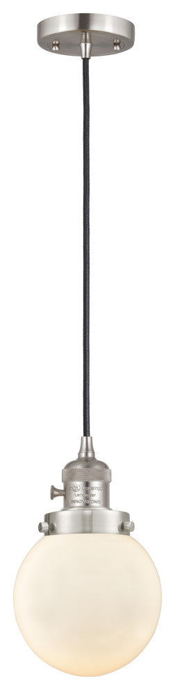 INNOVATIONS 201CSW-SN-G201-6-LED 1-Light Mini Pendant Brushed Satin Nickel