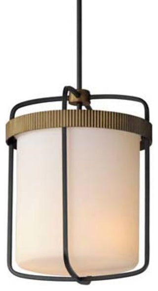 Maxim 32653 Ruffles 3 Light 14"W Pendant - Black / Antique Brass
