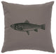 Image Pillow 16x16 Trout Cotton Chrome