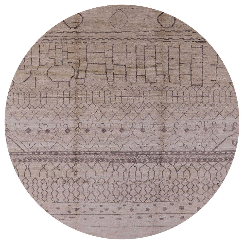 Ahgly Company Indoor Round Mid-Century Modern Area Rugs, 3' Round