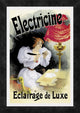 "Electricine - Eclairage de Luxe" Framed Canvas Giclee by Jules Cheret, 14"x20"